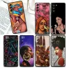 Телефон для Samsung Galaxy S22 S23 S9 S10E S21 S20 FE Plus Ultra 5G Soft TPU Case Coque Coque Cover African Gir Art Diyl