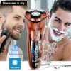 Potężny przewód LCD Electric Electric Shaver 3D pływające mokre suche brodę elektryczną maszynę do golenia dla mężczyzn 240409