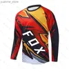 Koszulki rowerowe Tops 2022 NOWOŚĆ MOTOCROSS Downhill Jersey Mx Rower Mountain Bike Dh Maillot Ciclismo Hombre Quick Dry Jersey Racing HPIT Y240410