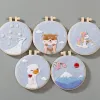 Icke-finish Funny Diy Wool Brodery Kit Ins Creative Animal Unicorn Dog Duck Deer Wool Stitch Picture Kit Craft For Mom Friends