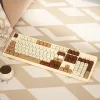 Аксессуары 149 клавиш кошка капучино тема вишневой профиль PBT Материал коричневый для механической клавиатуры