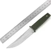 Tunafire Fixed Blade Couteau Sanmei Couteau droit 5CR13MOV BLADE MATÉRIAL GREEN PORCHE SCABBARD FIBRE DE NYLON COMPOSITE, CASSE ET FI