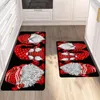 Dywany świąteczne kryształowy aksamitny dywan mata podłogowa Święty Mikołaj Wzór wodoodporny i łatwy w czyszczeniu domu dekoracji