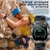 Montres pour Huawei Military Outdoor Men Bluetooth Call Smart Watch Compass GPS Track Mether AI Voice 100 + Modes sportifs 650mAh Smartwatch