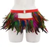 Signe Festival Feather Carnival Party Music Y2K Skirt Mini Sexy For Women Regolable Bandage Bikini Cover Up Ball Ball