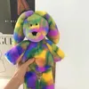 Pluszowe lalki Enma Studio Kolorowy Bear Rainbow Rabbit jednorożca Pluszowa zabawka Śliczna miękka poduszka Kawaii Dekoracja pokoju dziecięcego zabawka J240410