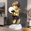 Objetos decorativos Figuras decoração de casa moderna 80 cm estátua de astronauta Frp Crafts Creative Corredor Light Indoor Grande piso decoração262r