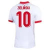 2024 Fans de Pologne Jerseys de football pour hommes Lewandowski Zielinski Swiderski Grosicki Frankowski Zalewski Piatek Home Football Shirts