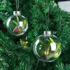 1/2/5pcs Clear Riempiable Bauble 6/8/10 cm Palloni in plastica Balli Ornamenti per le palline sospese per arredamento per feste di nozze