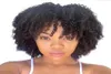 Syntetyczne peruki Afro Curly Perukę Naturalne Kinkys Krótkie kobiety z grzywką do codziennego użytku w czarnej modzie 2553570