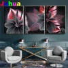 Monstera rossa e nera Leaf Fai da te Diamond Painting Diamond Mosaic Full/Round Drill 5D Diamond ricamato Nordic Pictures