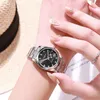 Bilek saatleri Chronos Kadınlar Bilek saati lüks moda paslanmaz çelik saat, zarif su geçirmez kuvars saatler için hediyeler