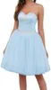 Partykleider Luxus Tulle Homecoming Elegant Slim Taille Schatz Cocktail Teenager Kleid glänzend A-Linie Kurzes Abschlussballkleid 2024