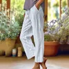 Kadın Pantolon Elastik Bel Düşük Belli Yüksek Pantolon Yaz Dikey Çizgili Baskısı Kadın İçin Günlük Moda