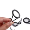 Fishing Rod Guide Tip Top Ring Circle Pole Repair Kit Set Fishing Pole Guide Eye Ceramic Wire Ring 6# 8# 10# 12# 16# 20# 25# 30#