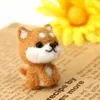 Non-Finished Wool Felt Needle Poked Kitting DIY Cute Animal Dog Panda Rabbit Wool Felting Package Handmade Pets Toy Doll Decor