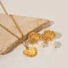 Modische Perle Xylia Anhänger Ohrringe 18k Edelstahl Gold Silber Farbohr Piercings Ohrringe Set Trendy Ins Style Damenschmuck