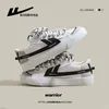 Casual Shoes Warrior Original Design Män och kvinnor Canvas Sying Syntetiskt läder Gummi LACE-UP Fashion Sneaker Summer Walking