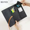 Delvtch portable en feutre léger sac crayon crayon support de boîtier de rangement de rangement de rangement