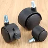 1Pc Replacement Silent Swivel Casters Office Chair Black Plastic Furniture Hardware Sofa Wheels Rolling Roller Caster 8mm 10mm