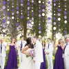 Фиолетовый белый день рождения свадьба детская свадебная вечеринка украшения бумажный круг любовь гирлянда лаванда висящая бумага в горошек