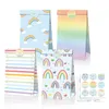 12pcs/lot Cute Rainbow Cloud Summer Theme Party Paper Bags Candy Box Biscuit Gift Bags Baby Shower Birthday Favor Supplies