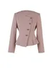 Women's Suits Fashion Design Diagonal Buckle Ruffled Small Suit Jacket 2024 Spring Women Clothing Temperament Slim Fit Coat Skirt Set