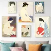 Vintage japon art ukiyo-e affiche japonaise geisha nue nue imprime mural toile peinture peinture images pour salon décoration intérieure