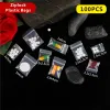 STOBAG 100PCS прозрачные мини -пластиковые пакеты на Ziplock 0,16 мм/0,24 мм пакеты для хранения