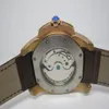 Männliche Uhr Automatische Uhren rosariode Gold Uhrencase Leder -Gurt weiße Gesichtshandgelenke 101180H