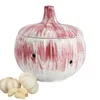 Storage Bottles Garlic Container Ceramic Jar With Lid Canister Vent Design Dried Chilli Kitchen Accessories