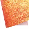 Оранжевые блески кожаные листы летучих мышей на заказ блестящей ткани тыквы