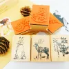 Wooden Rubber Stamps for Card Making, Six Animals Pattern, DIY Stationery, Scrapbooking Craft, Card Making Supply, Child Gift