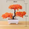 Yapay bitkiler saksı yeşil çam bonsai ağacı çim tenceresi süsleme sahte çiçekler ev masası bahçesi düğün partisi dekorasyon