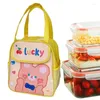 Sacs de rangement Sac à lunch scolaire pour adolescents caricatures caricatures isolées Bento Handbag Étudiant étanche et repas à l'épreuve d'huile