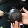 350 ml fabriqué à la main Black Galaxy Kettle Yixing Argile Toile Modèle de grues peintes à la main Signification Longévité de santé appropriée 2 ~ 5 personnes