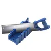 Miter Saw Box lutande/45/90 grader Skärning Blue ABS Plastklämma för arkitektonisk arbetande träbearbetning Handverktygstillbehör