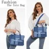 Kalidi Luxury Brands Denim The Tote Bags for Women Handbags Designer Canvas Shoulder Crossbody Bag Patchwork Shopper Purses Clu 240410