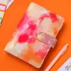 Planners Geweldige multifunctioneel briefpapier A6 Faux Leather Marble Kleurrijk Budget Planner Notebook Binder Office -benodigdheden