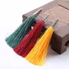 20pcs Mini -Metallkappe Quasten Schmuck Vorhang Kleidungsstücke Dekorative Accessoires DIY Key Handy Bag Fringe Tassels Anhänger Anhänger