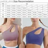 Abiti da yoga sexy a una spalla Yoga Bras Donne Sport Sports Top Crop Atletico Push Up Uptwear BH Sports Bra Sportswear Wire Free Gym Shirts Y240410