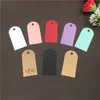 100pcs / lot Tags de papier kraft coloré Petits bagages Étiquettes de mariage Mini Blank Craft Paper Gift Note