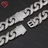 Hiphop Iced Out Miami Sterling Sier 16mm Custom Moissanite Cuban Link Chain