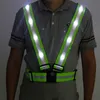 LED Reflective Vest 3 Light Modes Lätt justerbar säkerhet Vest för natt som kör motorcykelcykelbälte