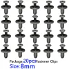 10/20pcs Auto Car Bumper Door Panel Fender Liner Clips Retainer Fasteners Clips For Honda For Nissan For Mitsubishi 6mm 8mm Hole