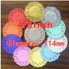 100pcs 4,5 polegadas de diâmetro 114mm 11colors de papel redondo de renda vintage doilies de scrapbooking artesanato doyley para decoração de Natal