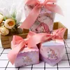 1LOT Unicorn Cute Candy Paper Plax Box Goście Pakiet Pakiet Pakiet na ślub / zaręczyny / urodziny Favors Prezent