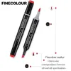 Finecolour EF102 Professional Art Markers Soft Brush Standard 24/36/48/60/72 Colors Double Heads Markers Pen Alcoholic Oily