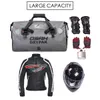 IRON JIA'S Motorcycle Tail Bag Waterproof 500D PVC Dry Luggage Roll Pack Backpack Duffle Motorbike Rear Seat Bags