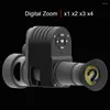 Digital Zoom Monoculars Telescope Add On Attachment 300M Infrared Night Vision Scope For Hunting Video Recording 64GB Crad